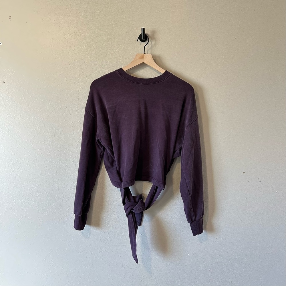 Athleta‎ Purple Tie-Back Yoga Sweatshirt - Size S, Soft & Excellent Condi…